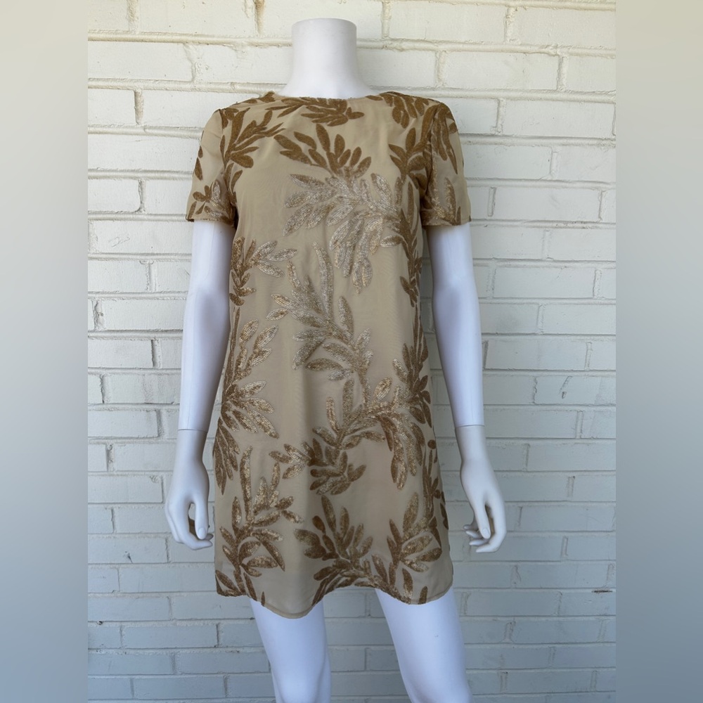 Show Me Your Mumu Tallulah Sequin Mini Dress Golden Goddess Open Back Size Small